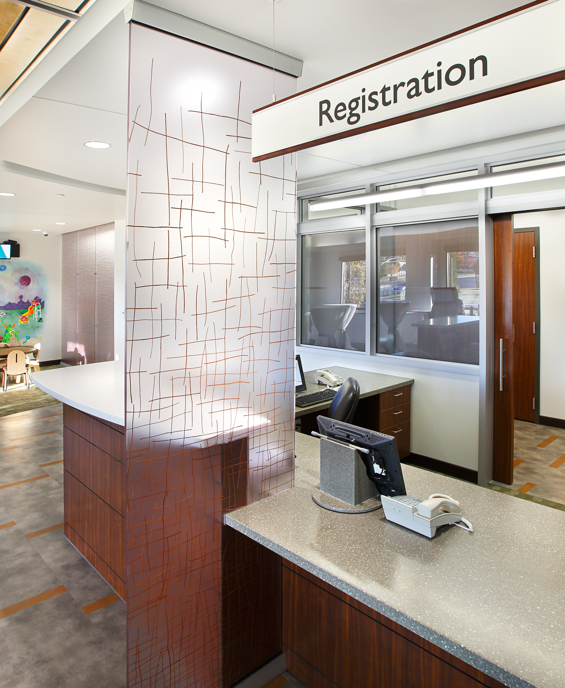 registration desk utah healthcare architecture