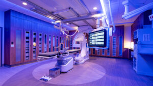 Clinical Neurosciences Center C-Arm with blue lights